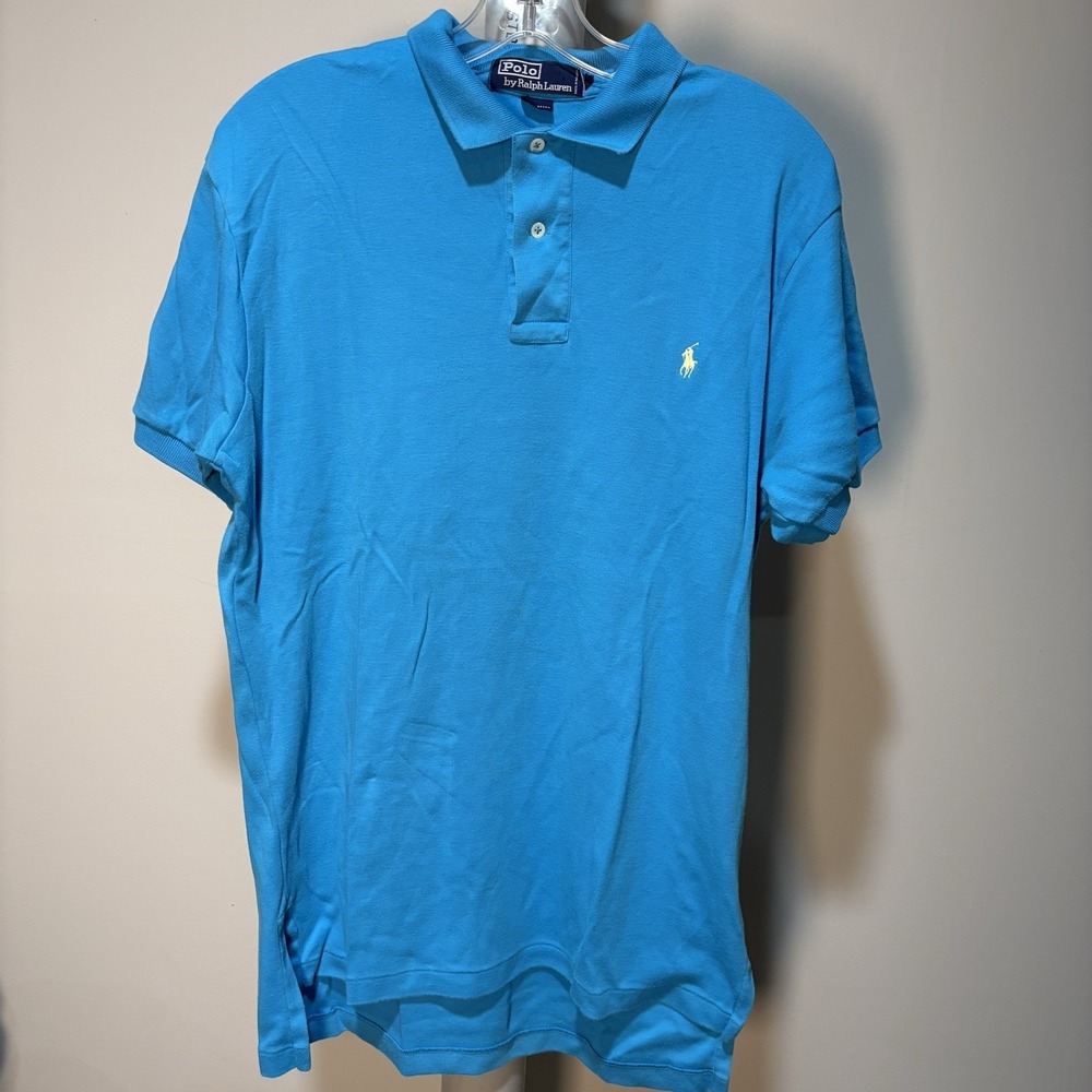 Polo Ralph Lauren Classic Fit Polo Shirt Mens M Electric Blue Short Sleeve Pony